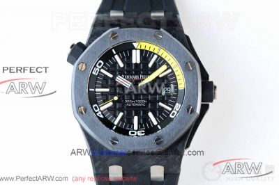 XF Factory Audemars Piguet 15706 Royal Oak Offshore Diver Forged Carbon 42mm 3120 Automatic Watch - Black Rubber